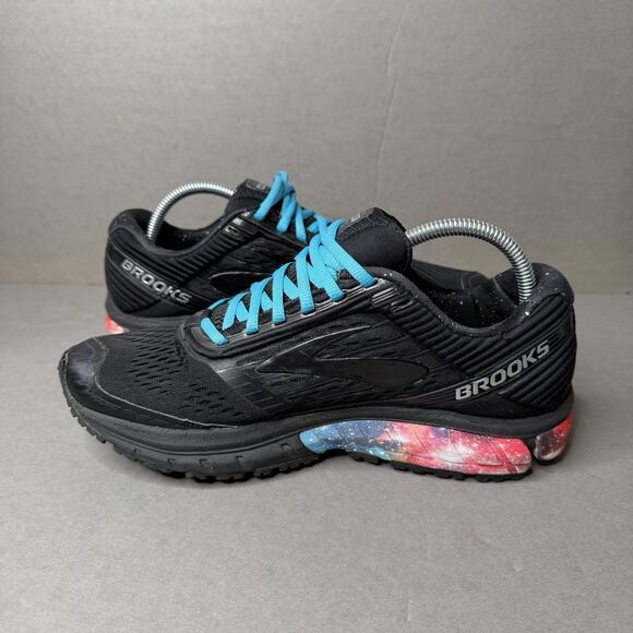 Brooks Ghost 9 Women's Size 10.5 B (Medium) Running Shoes Black Space Teal - Picture 3 of 11